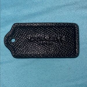 Coach Black Saffiano Leather Tag